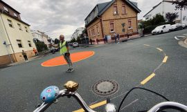 Testfeld Fahrradstraße und Pop-Up-Kreisel